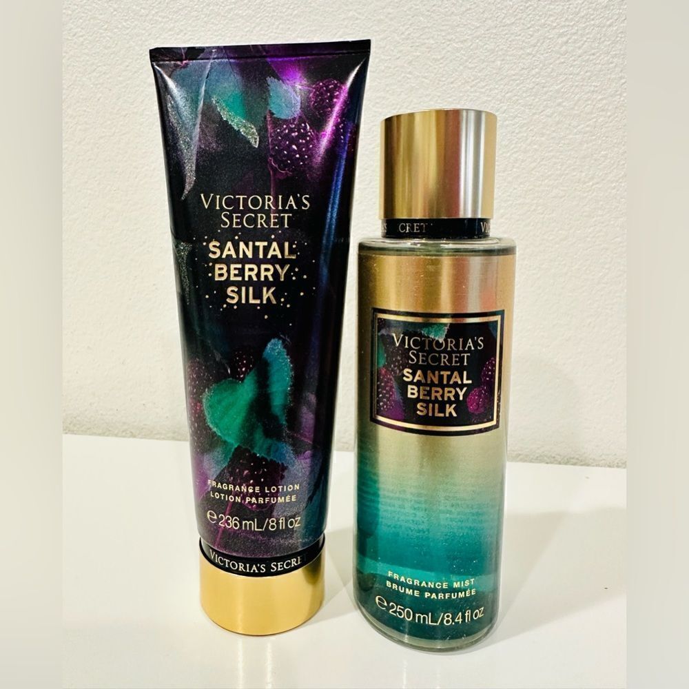 VICTORIA'S Secret Santal Berry Silk Fragrance Mist and a lotion